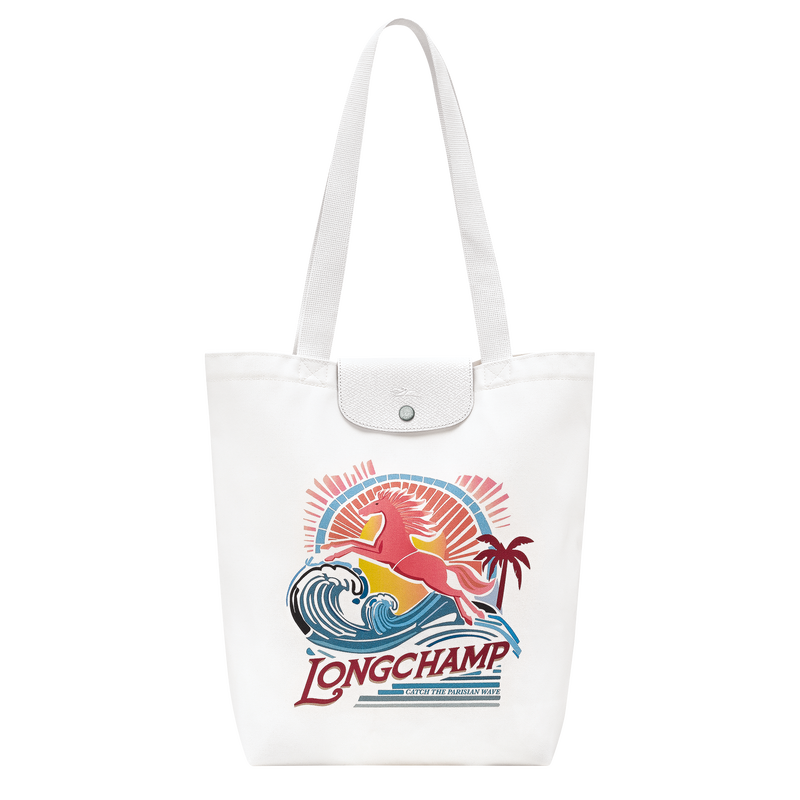 Le Pliage Collection M Tote bag , Rainbow - Canvas  - View 1 of  6