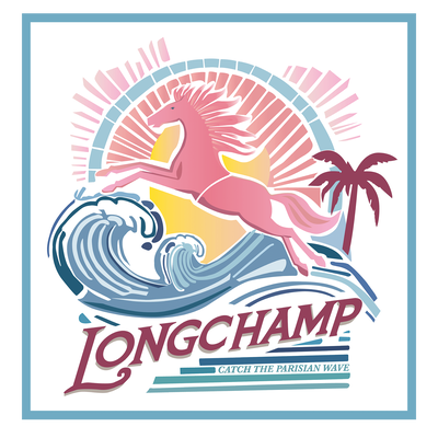 La Vague du Style Silk scarf 70 , Rainbow - Silk