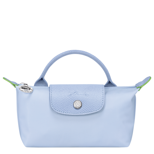 Le Pliage Green Pouch with handle , Sky Blue - Recycled canvas - View 1 of  5
