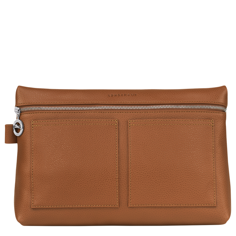 Le Foulonn&eacute; Toiletry case , Caramel - Leather  - View 1 of  3
