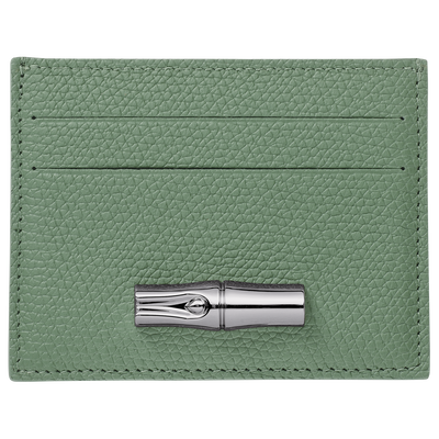 Le Roseau Card holder , Oregano - Leather