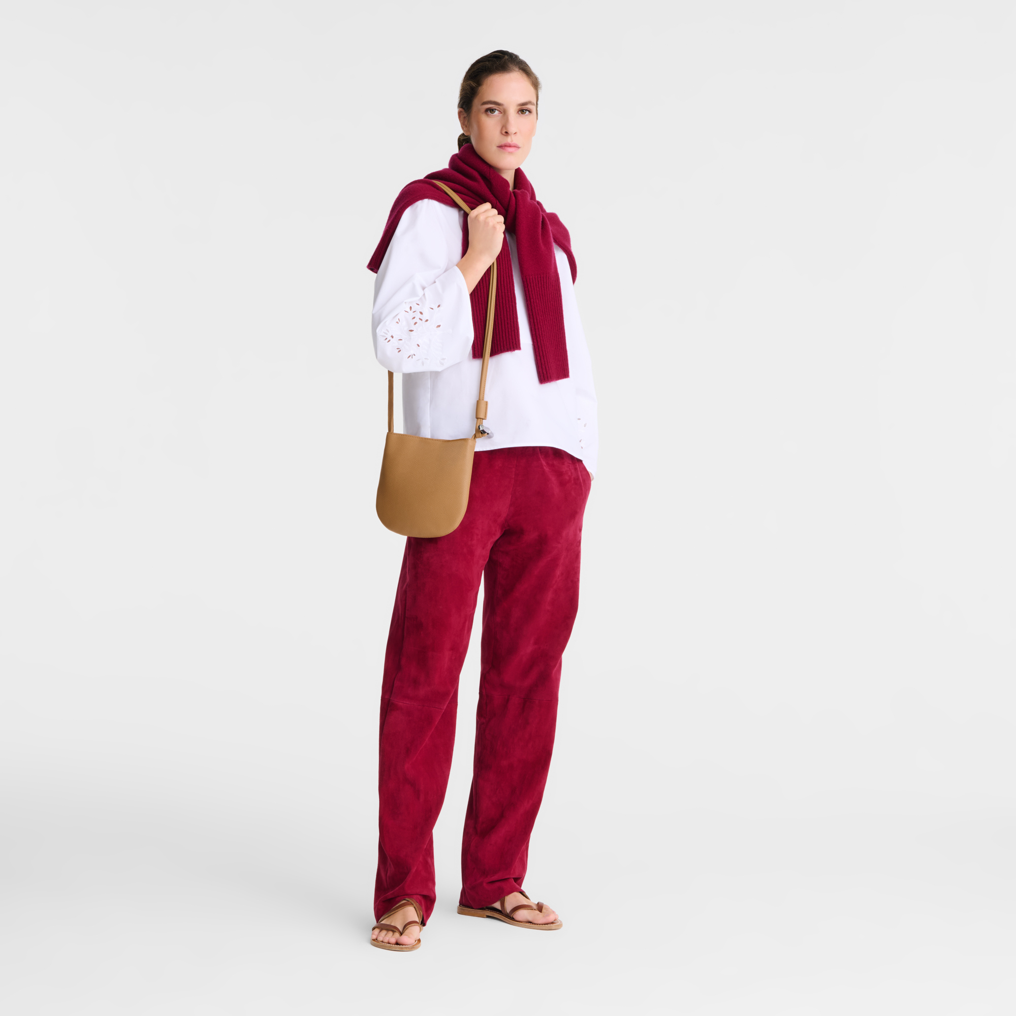 Crossbody bag S, Walnut - View 2 of 
        4 - zoom in Le Roseau Crossbody bag S, Walnut