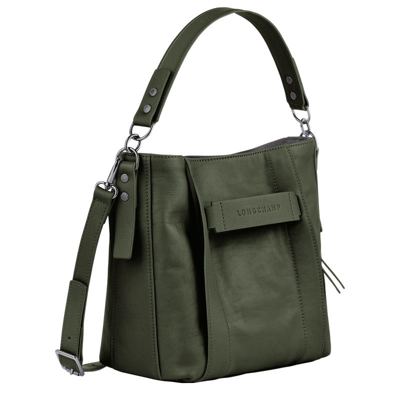 Longchamp 3D S Crossbody bag , Khaki - Leather  - View 3 of  6