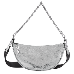 Smile S Crossbody bag , Silver - Canvas