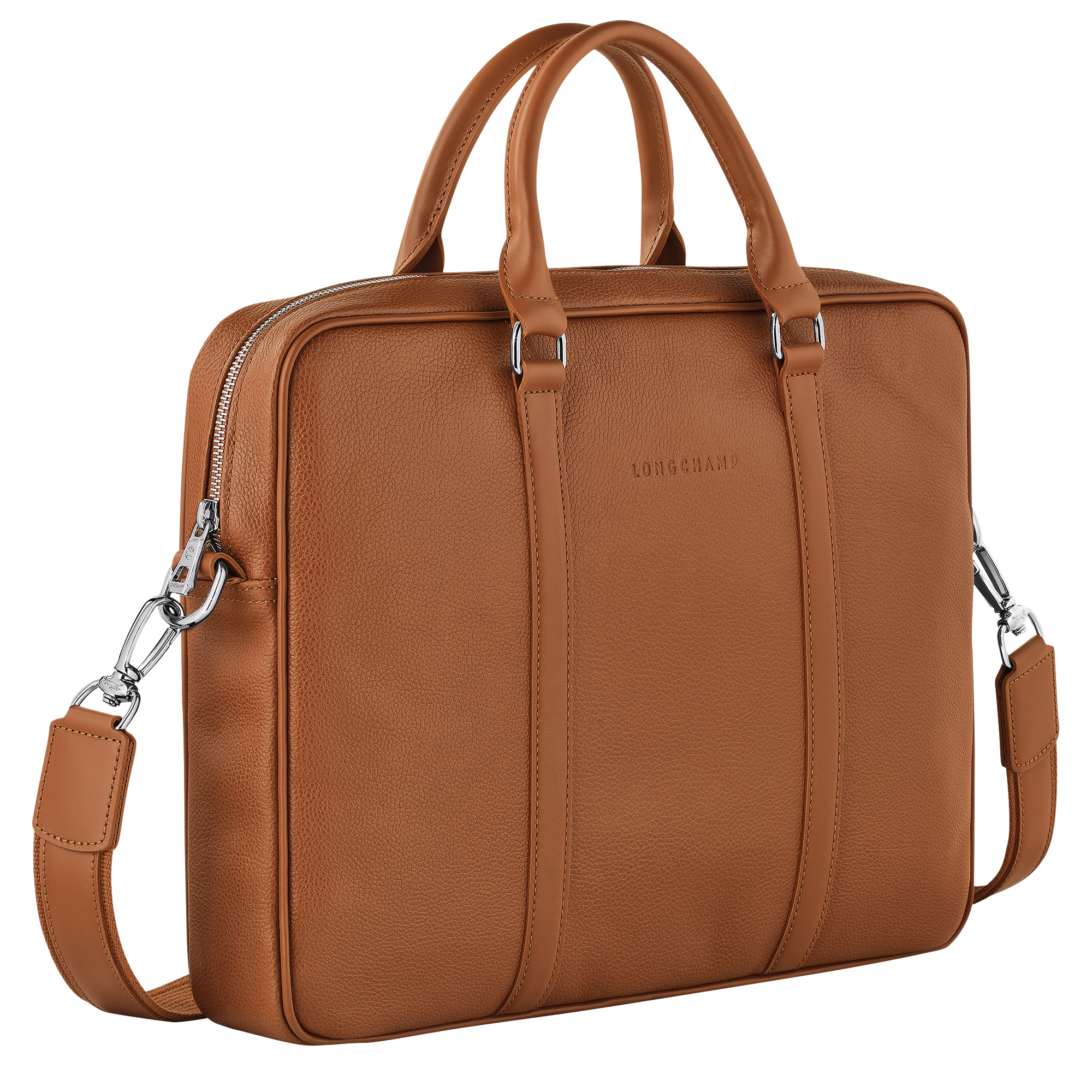 Briefcase XS, Caramel - View 3 of 
        5 - zoom in Le Foulonné Briefcase XS, Caramel