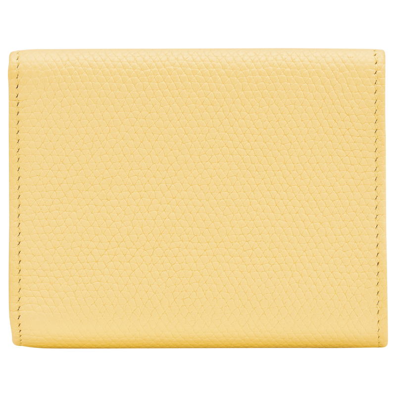 Le Roseau Compact wallet , Yellow Chick - Leather  - View 2 of  3
