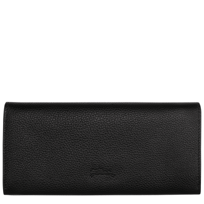 Le Foulonné Continental wallet , Black - Leather
