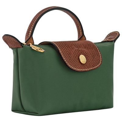 Le Pliage Original Pouch with handle , British Green - Recycled canvas