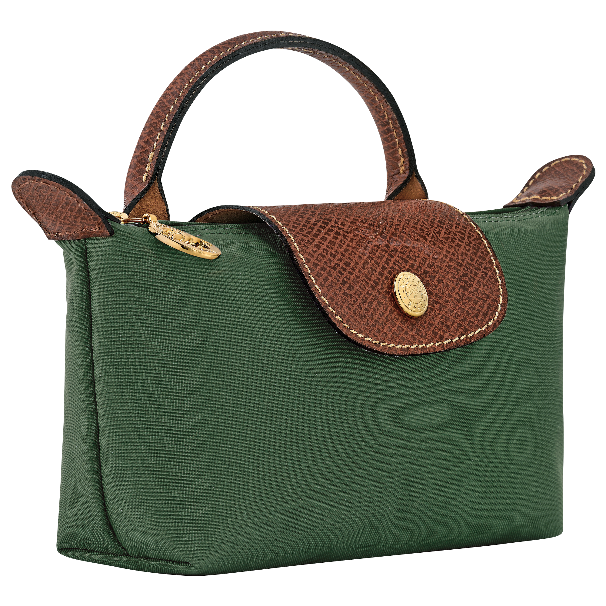 Pouch with handle, British Green - View 2 of
5 - zoom in Le Pliage Original Pouch with handle, British Green