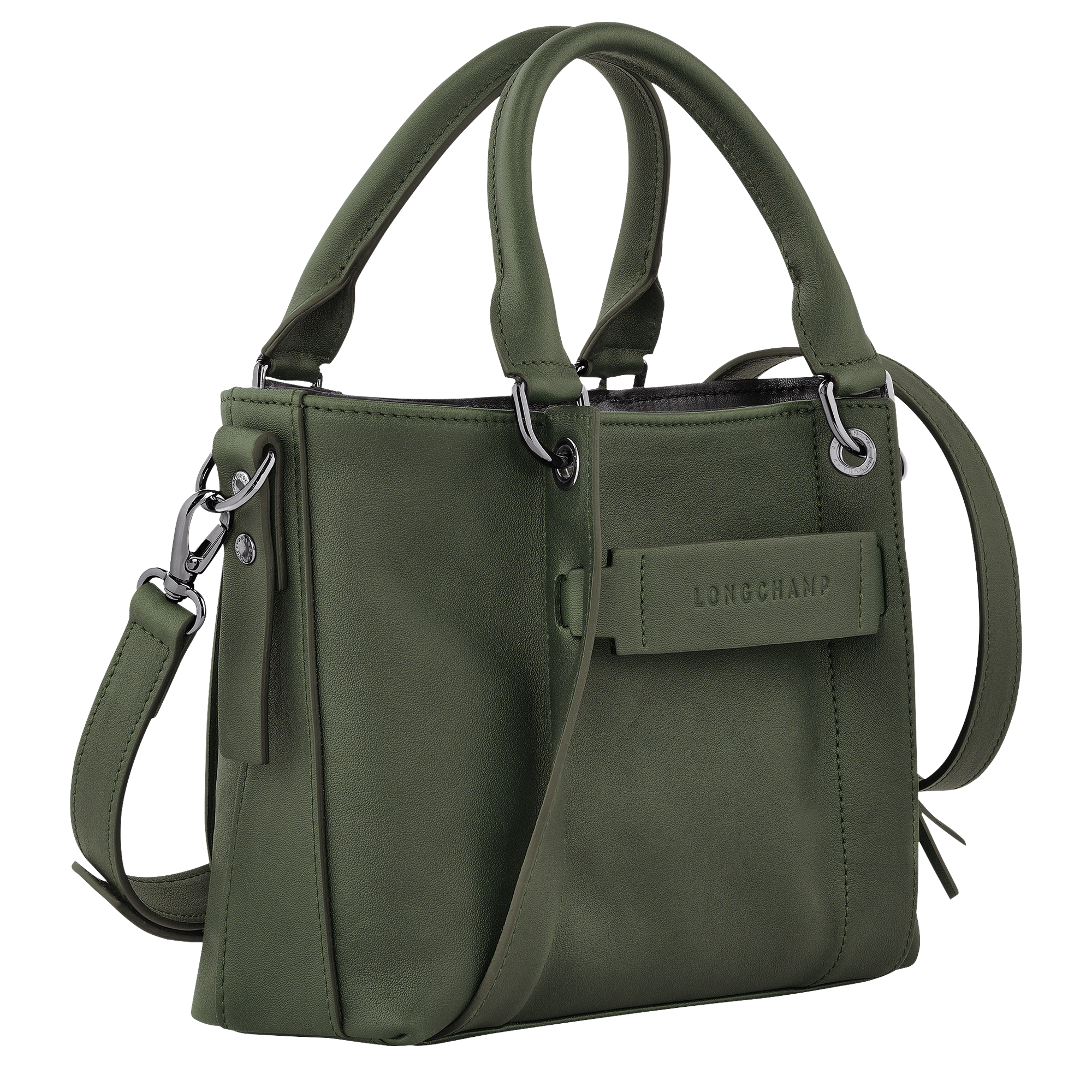 Handbag S, Khaki - View 3 of
5 - zoom in Longchamp 3D Handbag S, Khaki