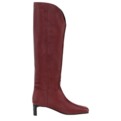 Heel boots, Pomegranate