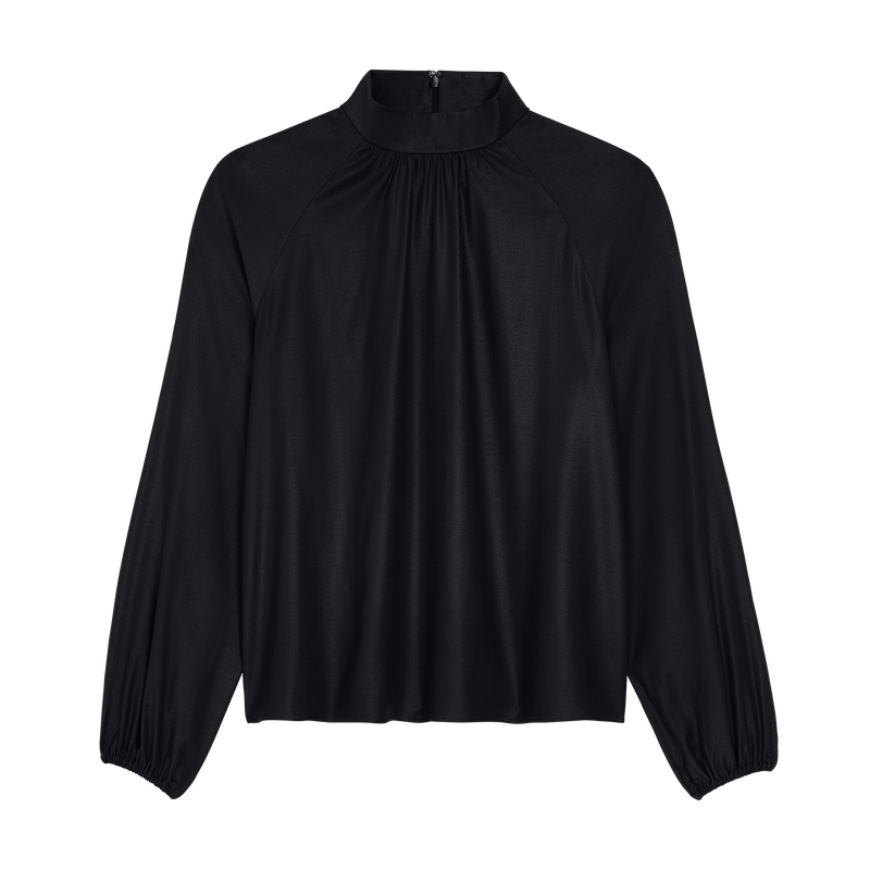 Blouse , Black - Viscose twill  - View 1 of  5