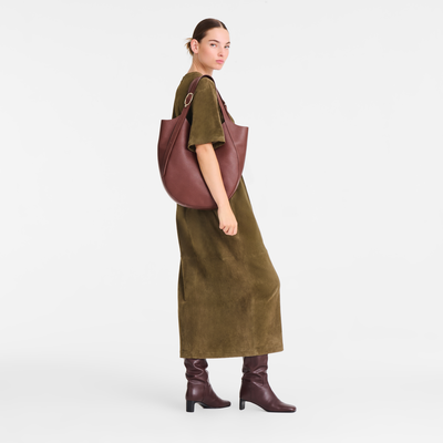 Le Foulonn&eacute; XL Tote bag , Coffee - Leather