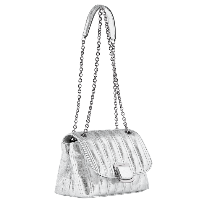 Crossbody bag S Brioche Métal Silver (10130HAN023) | Longchamp MY