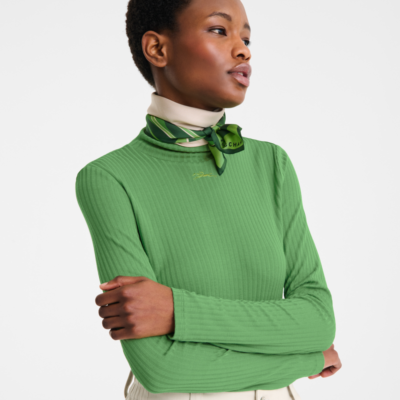 La Maison Unique Silk scarf 70 , Heritage Green - Silk  - View 2 of  2