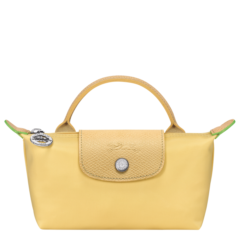 Le Pliage Green Pouch with handle , Wheat - Recycled canvas  - View 1 of  5