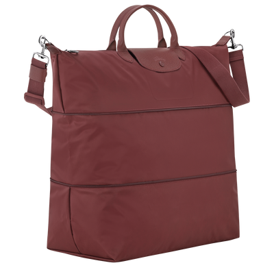 Le Pliage One S Travel bag expandable , Burgundy - Canvas