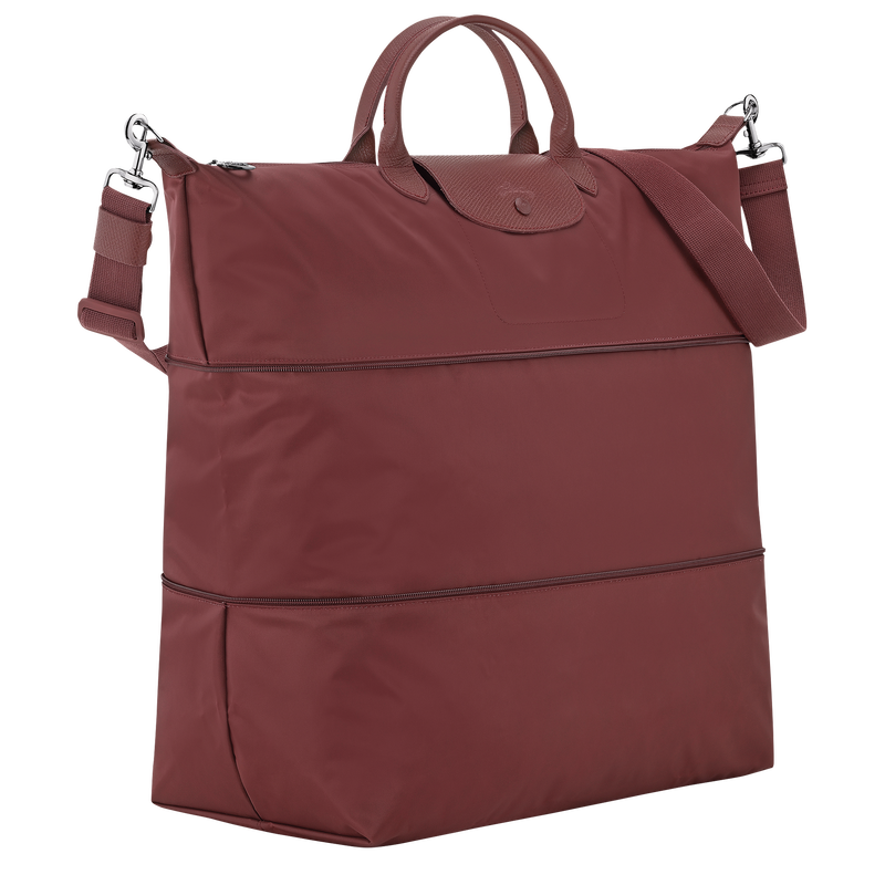 Le Pliage One S Travel bag expandable , Burgundy - Canvas  - View 2 of  6
