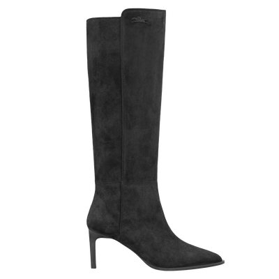 Elan Heel boots , Black - Leather