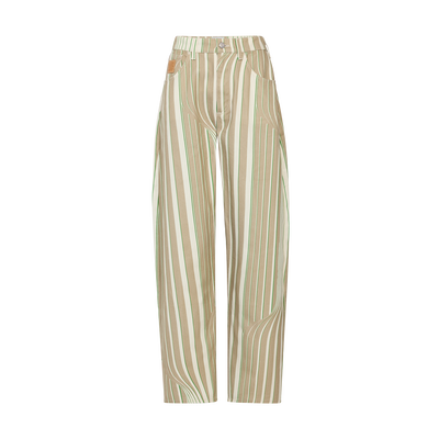 Trousers , Heritage Green - Printed gabardine
