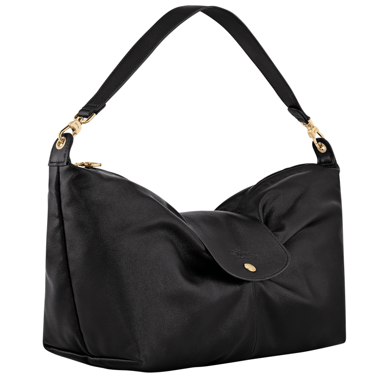 Le Pliage Xtra L Shoulder bag , Black - Leather  - View 3 of  4