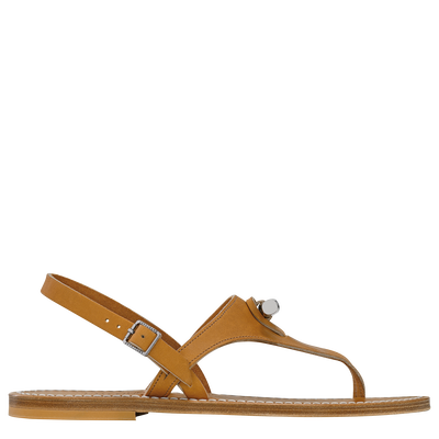 Longchamp x K.Jacques Sandals , Natural - Leather