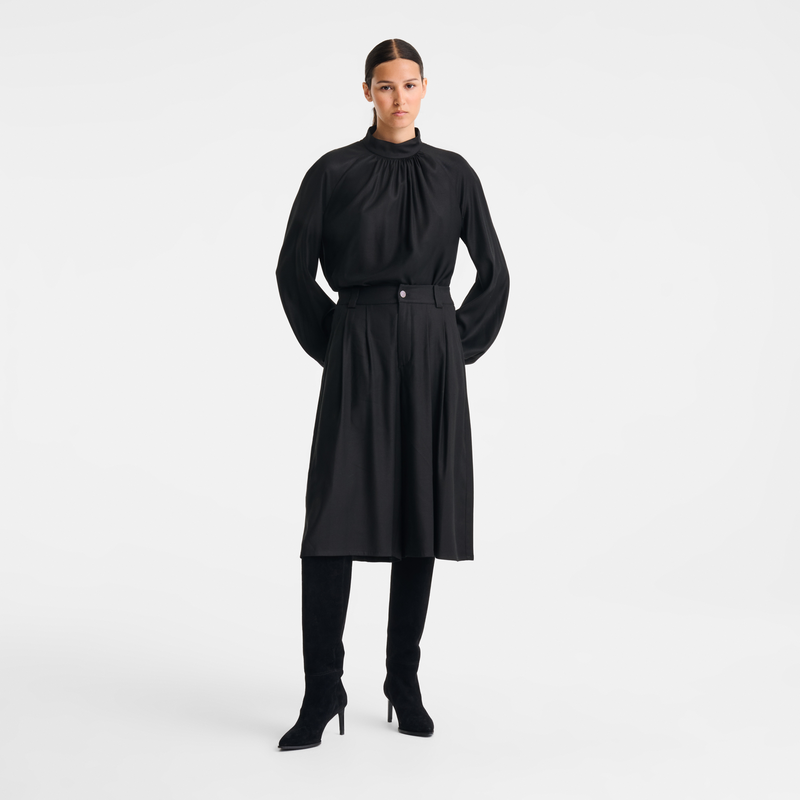 Shorts , Black - Viscose twill  - View 2 of  5