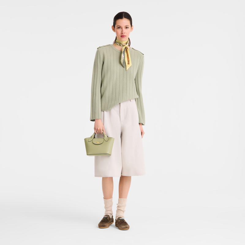 &Eacute;pure XS Tote bag , Almond Green - Leather  - View 2 of  6