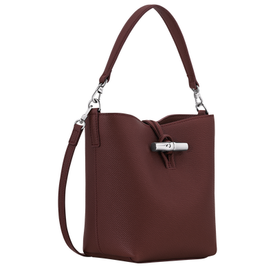 Le Roseau XS Bucket bag , Burgundy - Leather