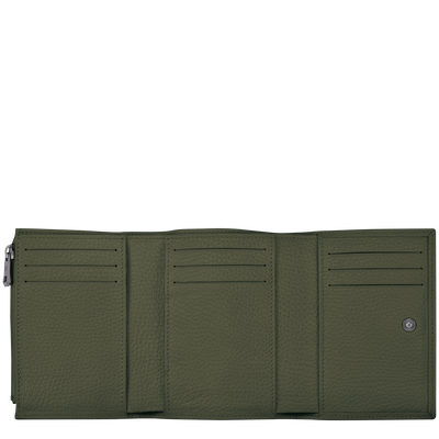 Le Roseau Essential Wallet , Khaki - Leather