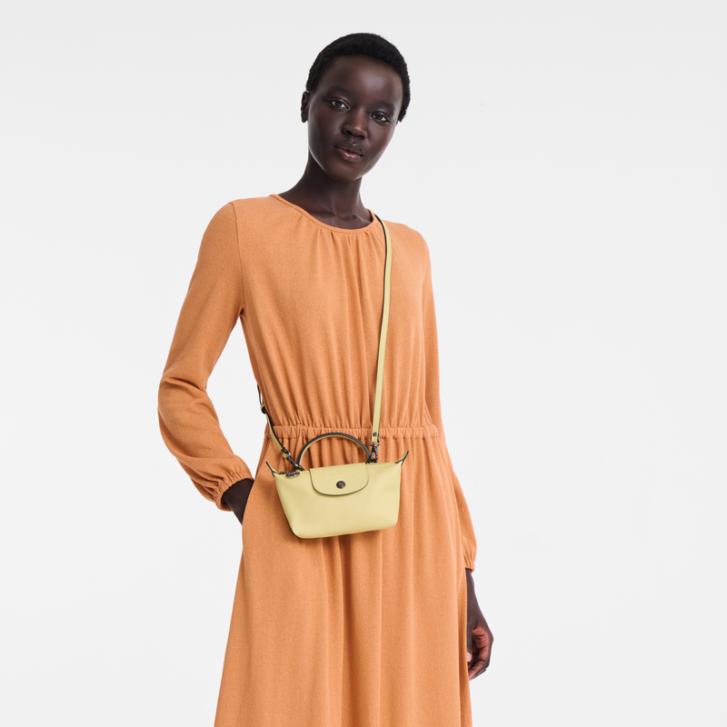 Le Pliage Xtra XS Pouch , Pistachio - Leather  - View 2 of  6