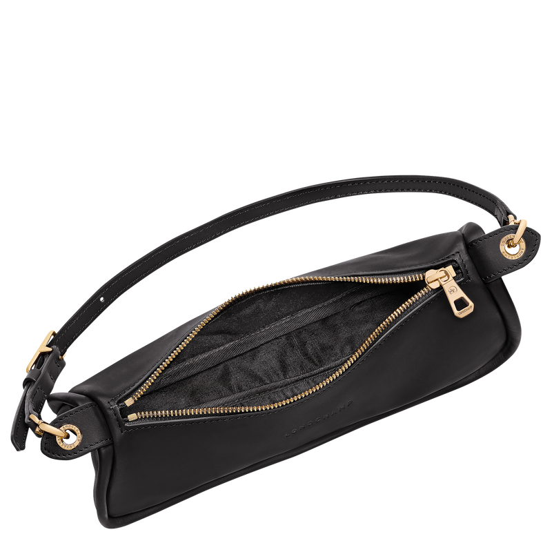 Looong M Shoulder bag , Black - Leather  - View 5 of  7
