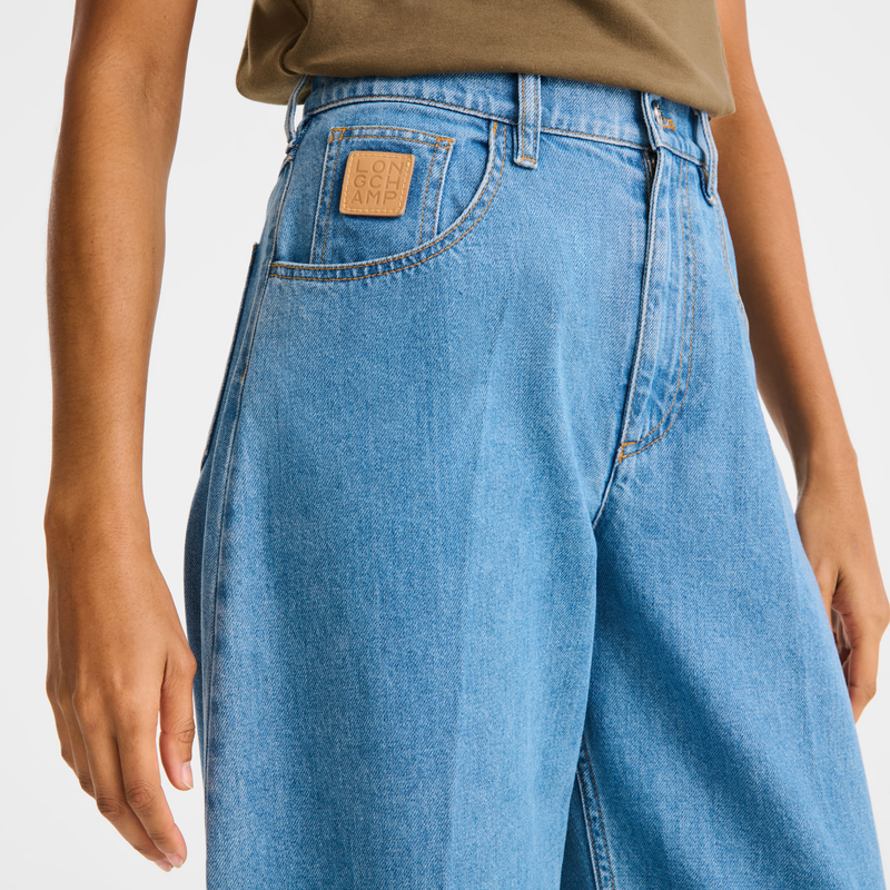 Trousers , Sky Blue - Denim  - View 4 of  5