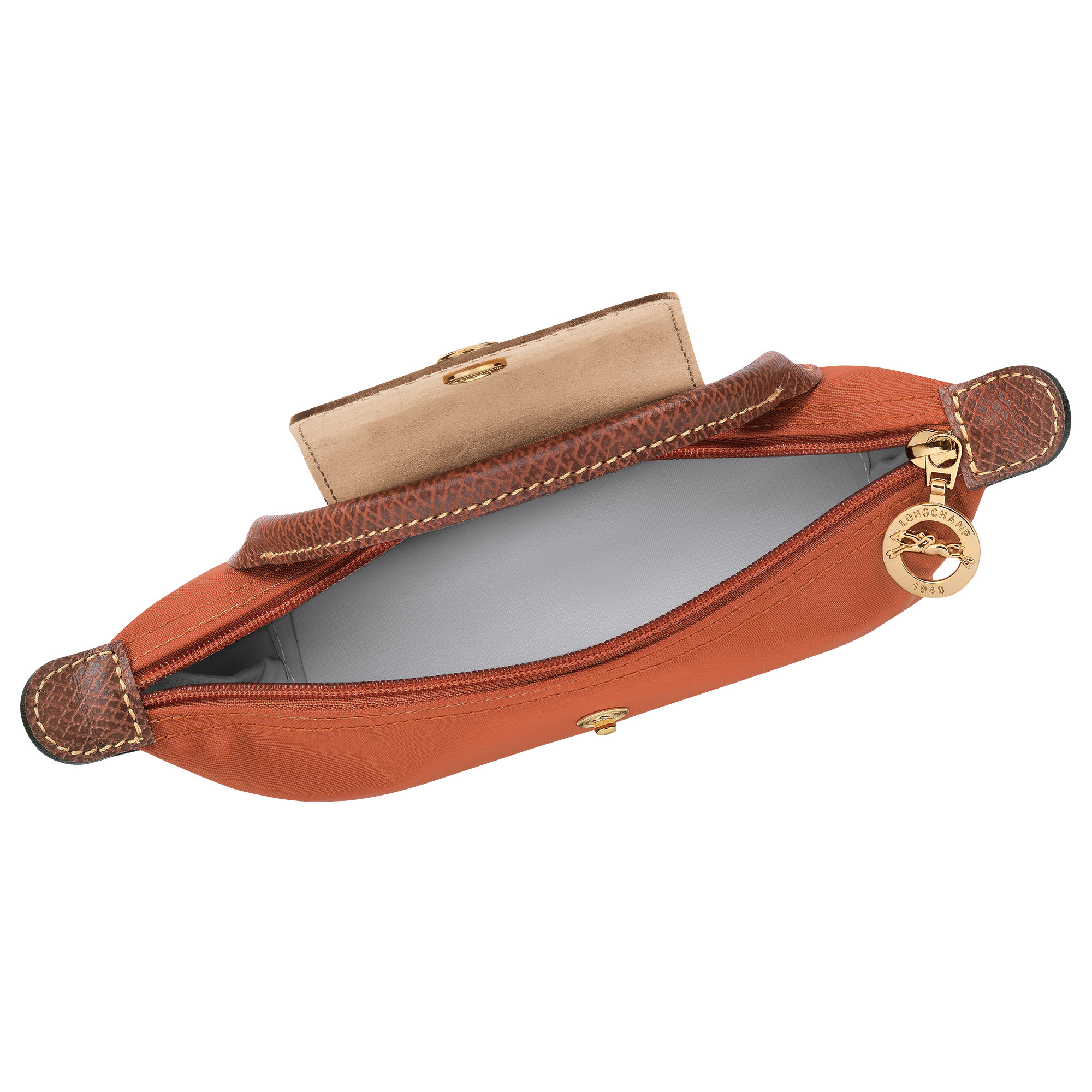 Pouch with handle, Brick - View 4 of
5 - zoom in Le Pliage Original Pouch with handle, Brick