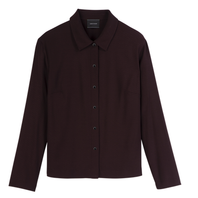 Shirt , Burgundy - Crepe