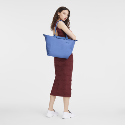 Le Pliage Green Tote bag L, Cornflower