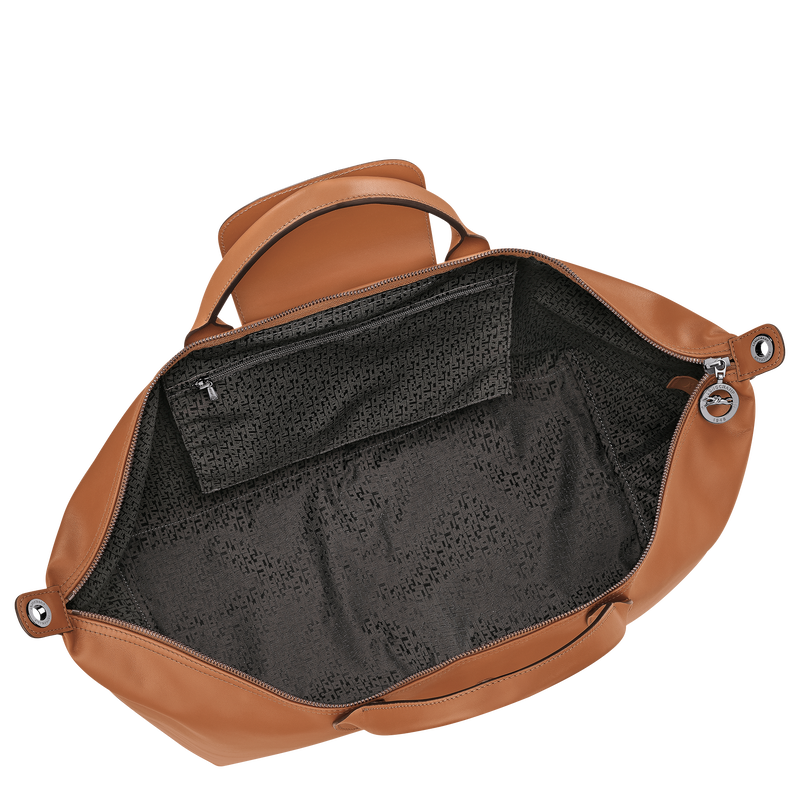 Le Pliage Xtra L Travel bag , Cashew - Leather  - View 4 of  5