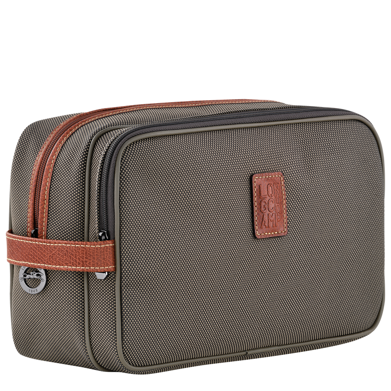 Boxford Toiletry case , Brown - Recycled canvas  - View 2 of  5