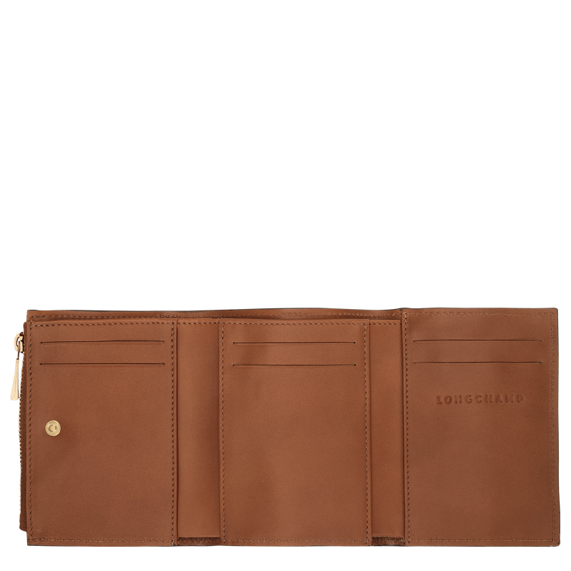 &Eacute;pure Compact wallet , Cognac - Leather  - View 3 of  3