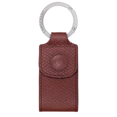 Le Pliage Original Key ring , Burgundy - Leather