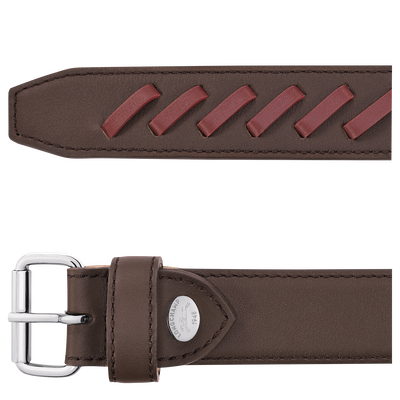 Utility Ladies' belt , Mocha/Burgundy - Leather