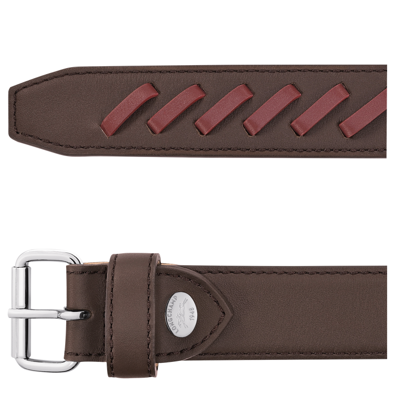Utility Ladies' belt , Mocha/Burgundy - Leather  - View 2 of  2