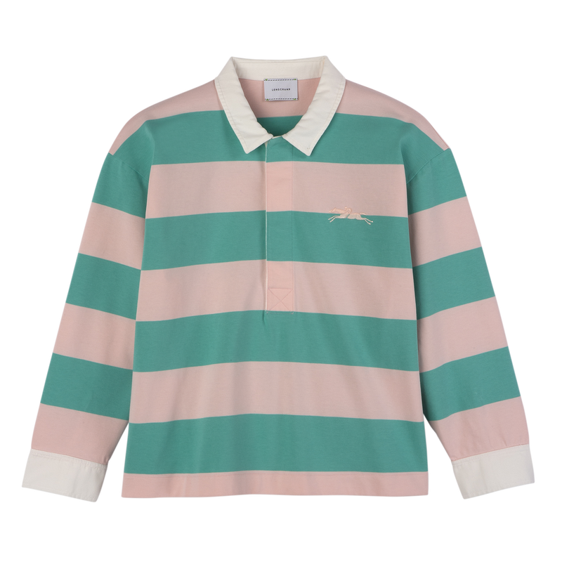 Polo shirt , Ballerina/Mint - Striped jersey  - View 1 of  1