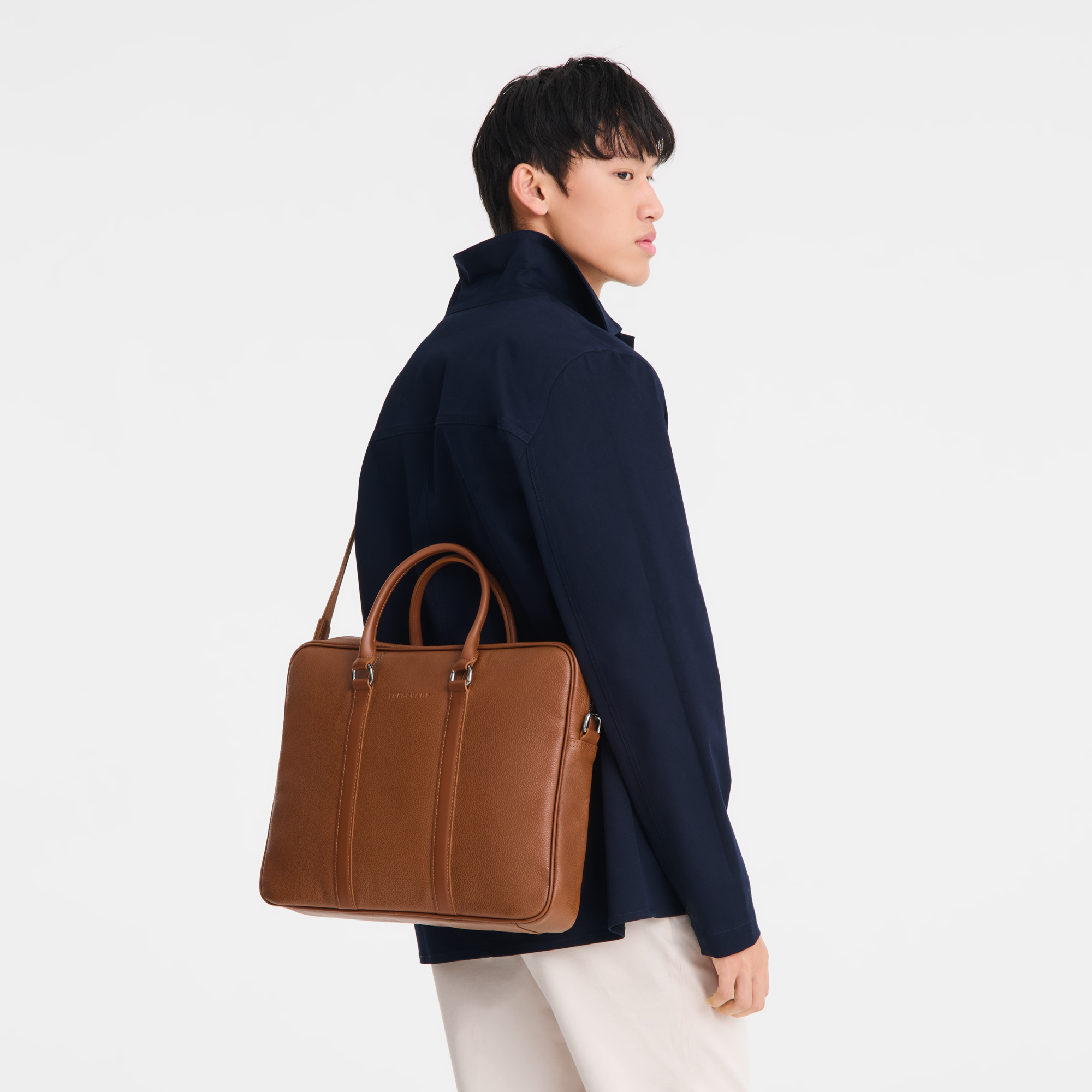 Le Foulonn&eacute; Briefcase S, Caramel