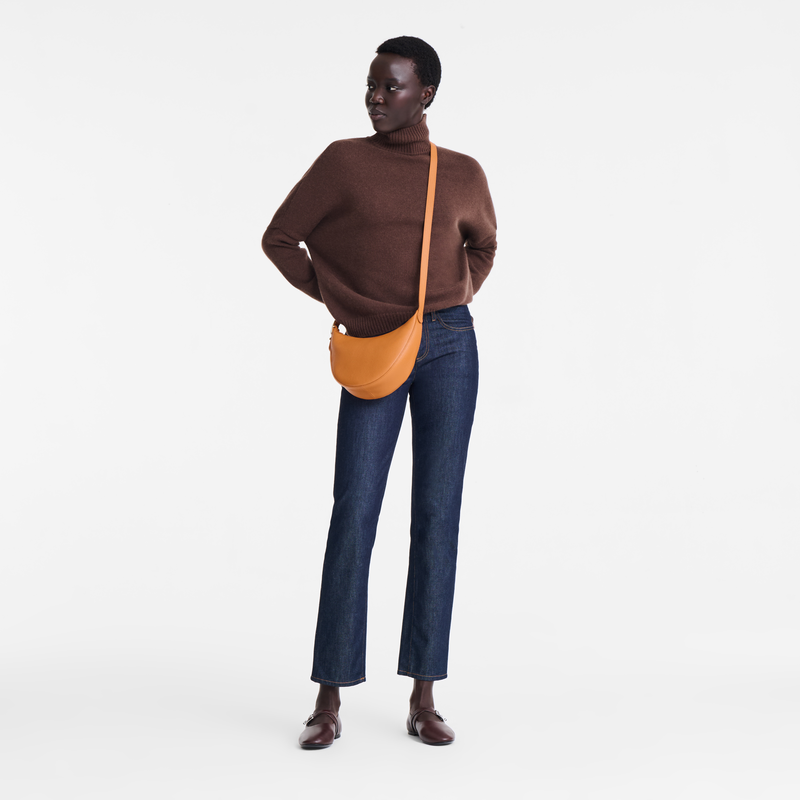 Le Foulonné S Crossbody bag , Amber - Leather  - View 2 of  6