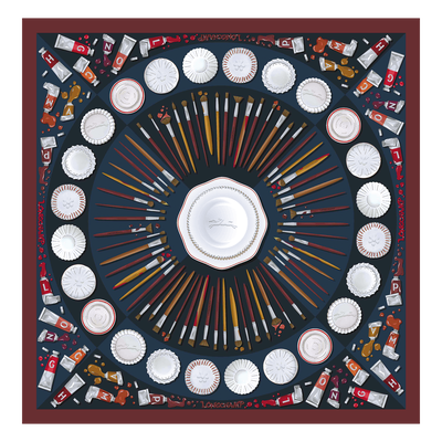 Palette d'Artiste Silk scarf 70 , Pomegranate - OTHER