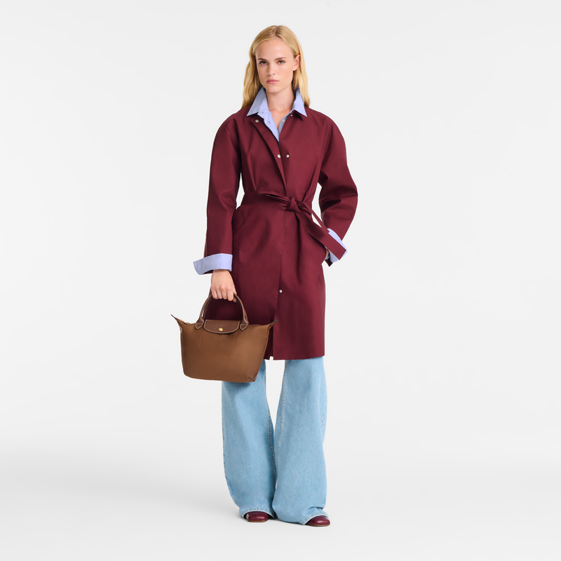 Le Pliage Original S Handbag , Cognac - Recycled canvas  - View 2 of  7