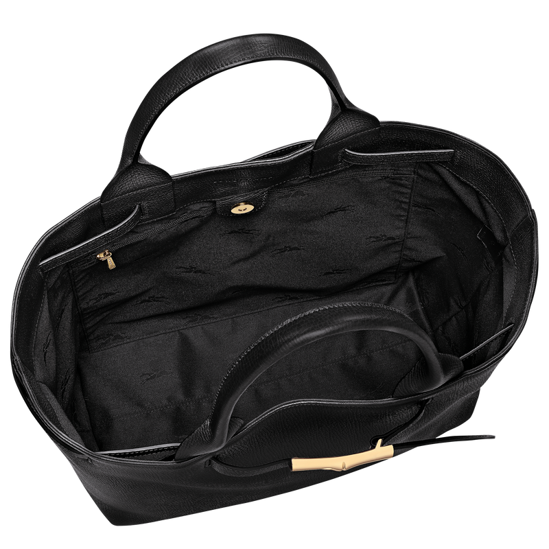 Le Smart L Tote bag , Black - Leather  - View 4 of  5