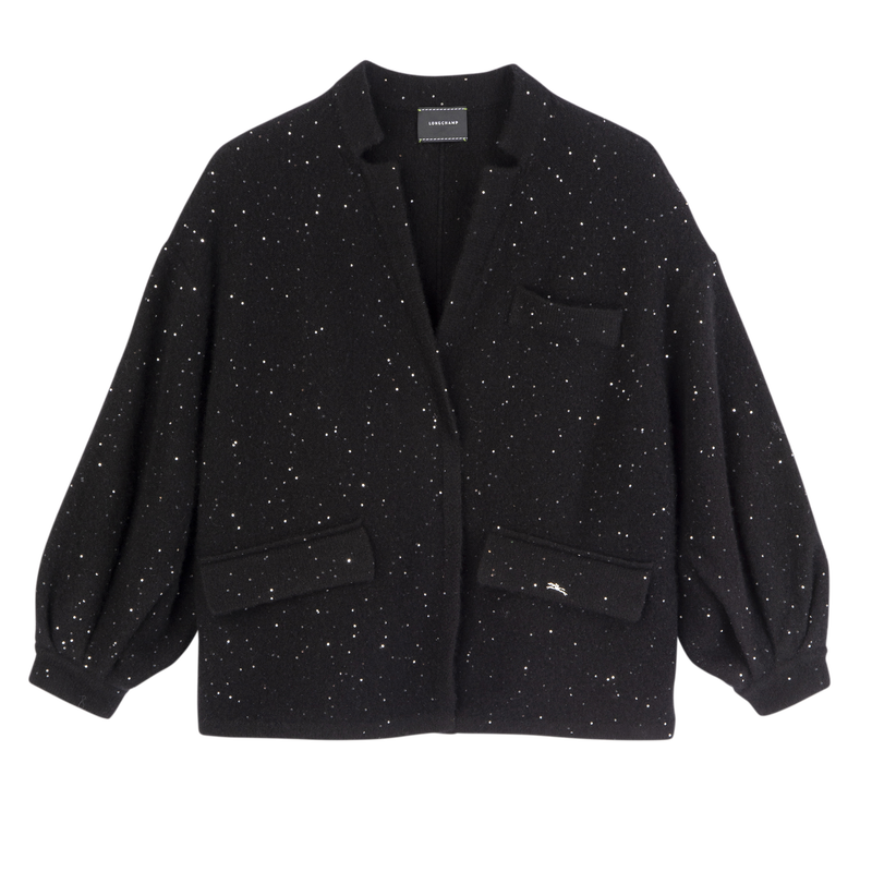 Kimono jacket , Black - Knit  - View 1 of  5