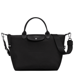 Le Pliage Energy L Handbag , Black - Recycled canvas